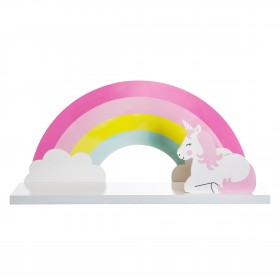 Sass & Belle Wandplankje Unicorn / Eenhoorn Regenboog