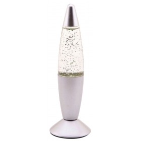 Glitterlamp Zilver 19 cm