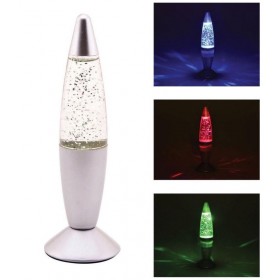 Glitterlamp Zilver 19 cm