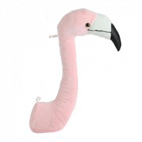 Dierenkop Flamingo Zachtroze 44 cm