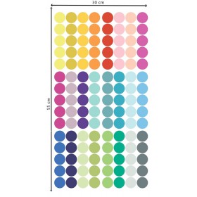 Muurstickers Stippen Multicolor 120 st.