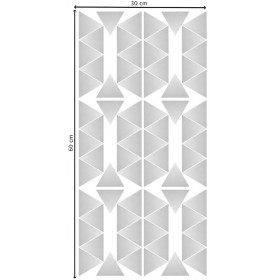 Muurstickers Driehoeken Zilver 72 st.