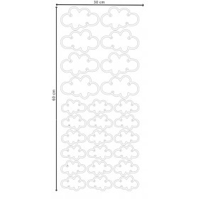 Muurstickers Wolken Wit 26 st.