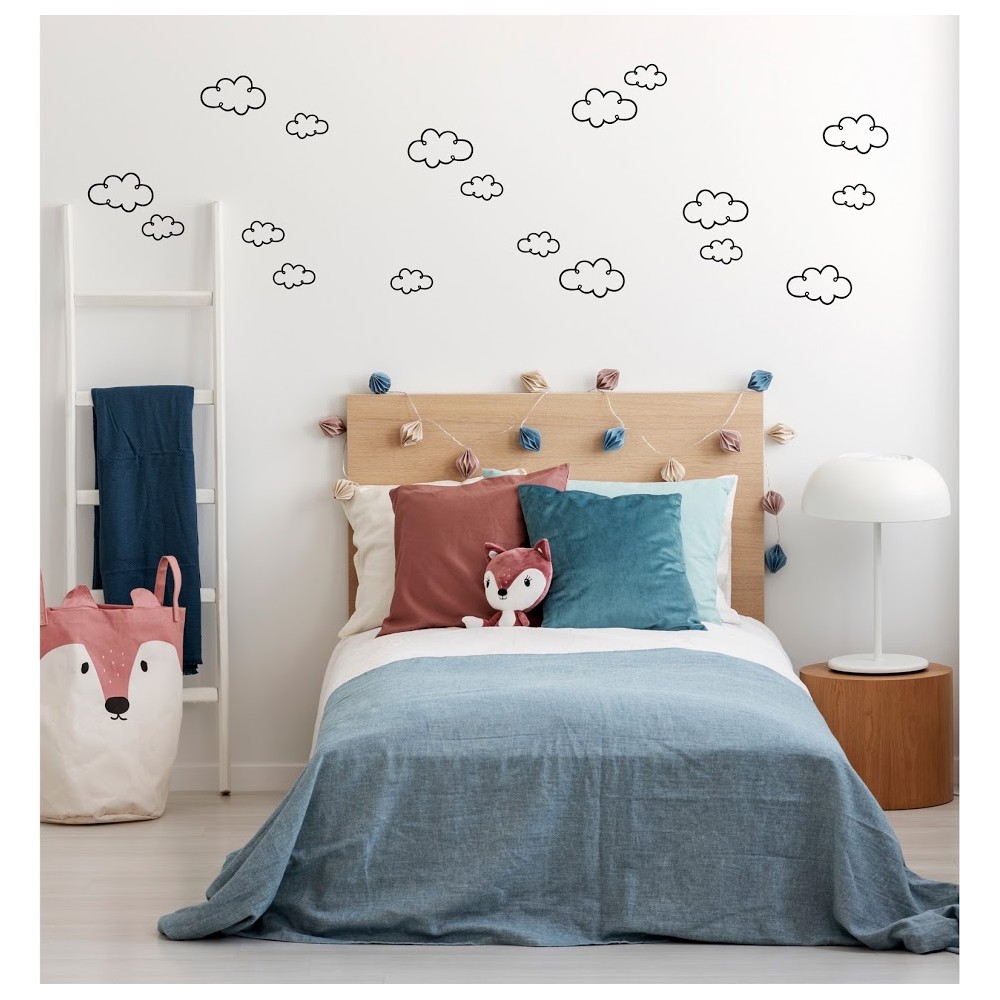 Muurstickers Wolken Zwart 26 st.