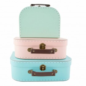 Sass & Belle Koffertjes Set Soft Pasteltinten