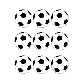 Muurstickers Voetbal 18 st.