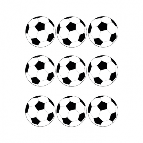 Muurstickers Voetbal 18 st.